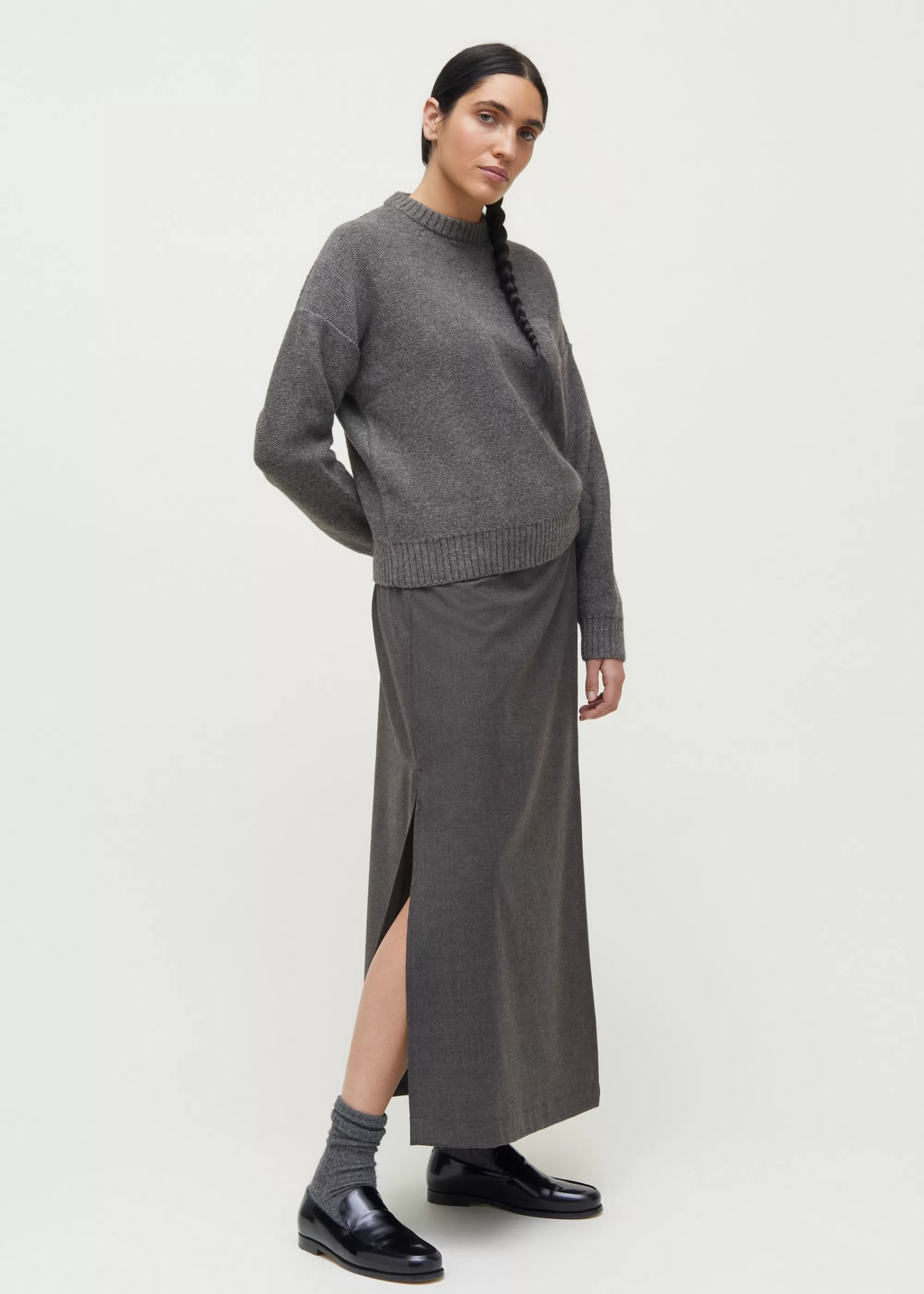 Kjoler & Nederdele<aiayu Wrap skirt fine wool Brownie Melange